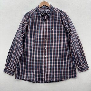 Ariat Pro Men’s XL Plaid Embroidered Logo Long Sleeve Button Up Shirt